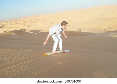 Sandboarding In The Dubai Desert February 2017 