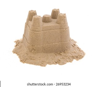 Sandcastle On White
