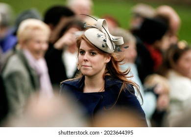 Sandringham, United Kingdom - December 25, 2006: Princess Beatrice Attends The Royal Family's Christmas Day Service.


