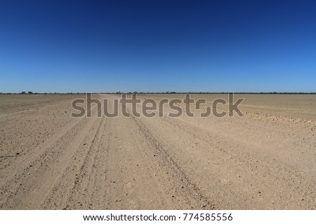 Sandroad to nowhere in outback Australia