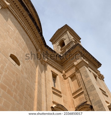 Sandstone church building close up architecture