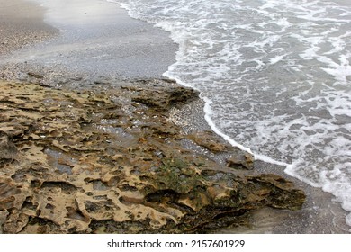 Sandstone Cliffs On Odessa Beach, Black Sea, Ukraine