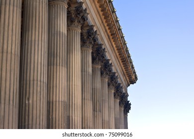 Sandstone Columns On Crown Court Building