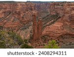 Sandstone Erosion, Tall Red Rock (Spider Rock), Canyon de Chelly National Monument