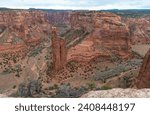 Sandstone Erosion, Tall Red Rock (Spider Rock), Canyon de Chelly National Monument