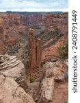 Sandstone Erosion, Tall Red Rock (Spider Rock), Canyon de Chelly National Monument