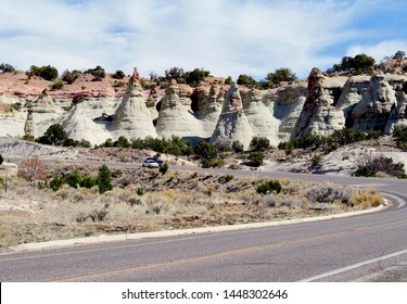 Sandstone formations in the Gallup area New Mexico.         