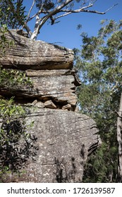 Sandstone Rock Ledges In The Sydney Basin