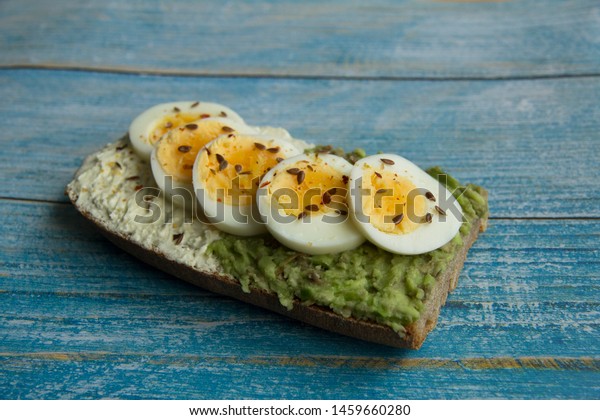 Sandwich Avocado Paste Cottage Cheese Sliced Food And Drink