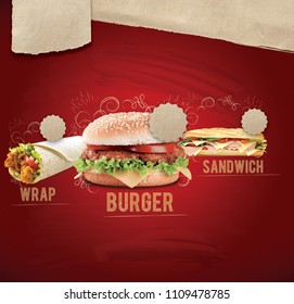 Sandwich Burger Wrap