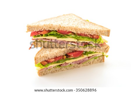 sandwich  on white background
