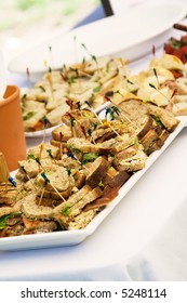 A Sandwich Party Platter On A Table