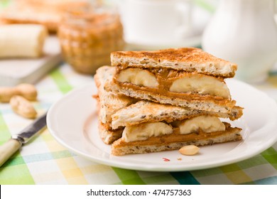 Sandwich With Peanut Butter And Banana