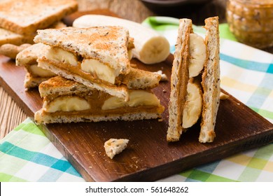 Sandwich With Peanut Butter And Banana