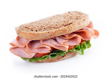 Sandwich With Smoked Ham And Fresh Lettuce