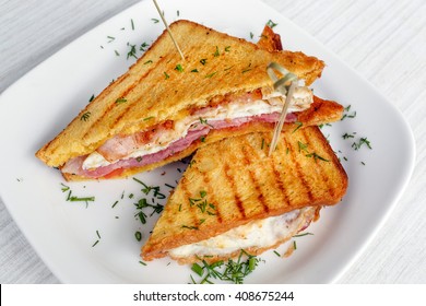 sandwich toast grilled with cheese and tomatoes - Powered by Shutterstock