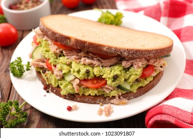 Sandwich With Tuna Fish And Avocado