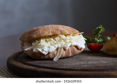 Sandwich With Typical Sicilian Cheese