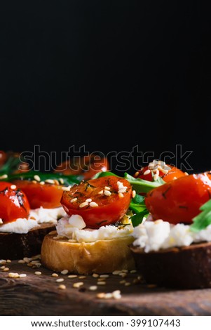 Similar – Hausgemachte italienische Bruschetta A