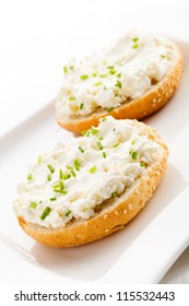 Sandwiches - kaisers with cream cheese