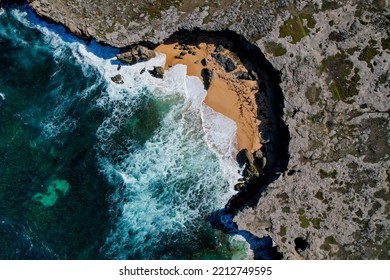 Sandy Bay Among The Rocks, Top View