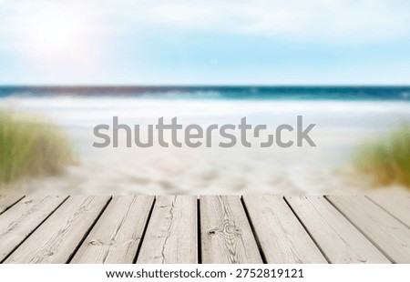 Sandy beach with blurred background