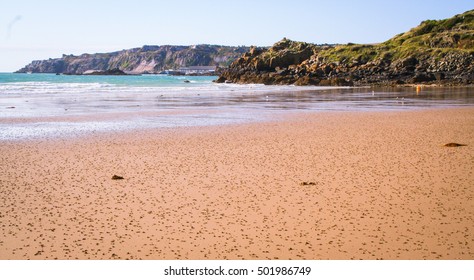 Sandy Beach In Brittany , France 