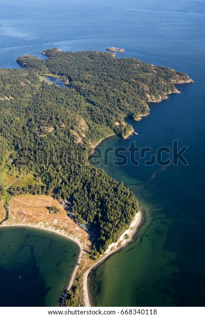 Sandy Beach Cabins On Thormanby Island Stock Photo Edit Now