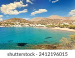 The sandy beach Kini in Syros island, Greece