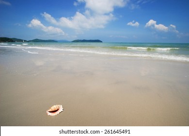 Sandy beach of the Malaysia  Langkawi island