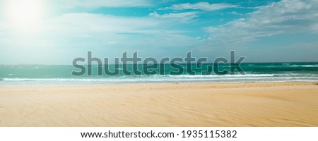 Sandy beach on the Atlantic coast the Canary Islands