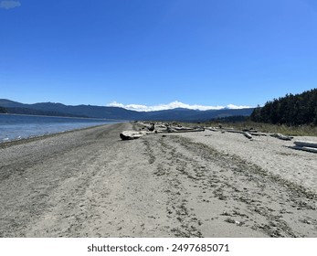 Sandy beach in Sequim Washington