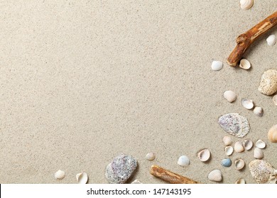 Sandy beach texture for background. Summer concept. Top view - Powered by Shutterstock