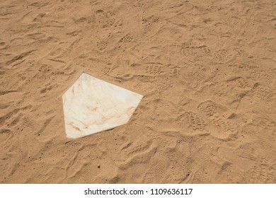 Sandy Dirt Area Of Baseball Softball Diamond No People Full Frame