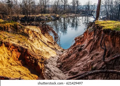 Sandy Gully Flows Into The River