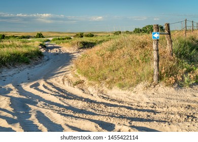 Sandy Off-road Trails In Nebraska National Forest On A Shore Of Dismal RIver