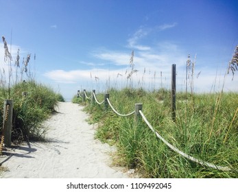 Sandy pathway to the beach