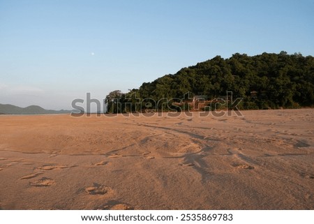 sandy riverbed at 