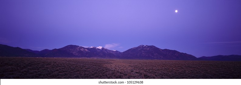 Sangre De Cristo Mountains At Sunset, Taos, New Mexico