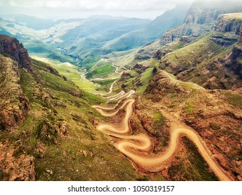 Sani Pass down into South Africa - Powered by Shutterstock