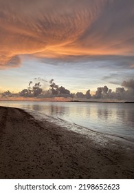 Sanibel Island Beach With Sunset