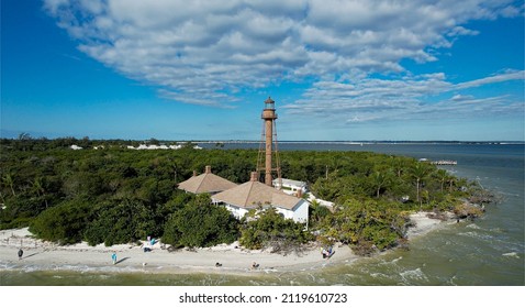 Sanibel Island Lighthouse Aerial View