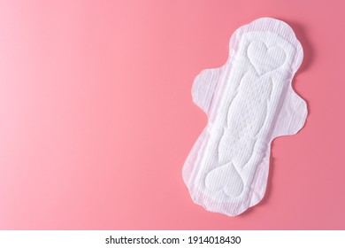 Sanitary pad, Sanitary napkin on pink background. Menstruation, Feminine hygiene, top view. - Shutterstock ID 1914018430