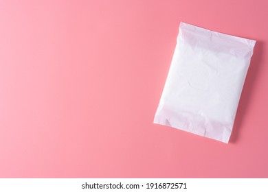 Sanitary pad, Sanitary napkin on pink background. Menstruation, Feminine hygiene, top view. - Shutterstock ID 1916872571
