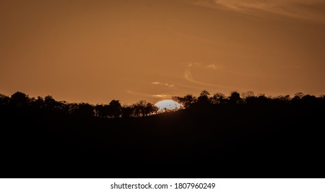 Sanjay Gandhi National Park View From Thane At Sunset