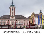 Sankt Polten town hall on main square of city, Austria