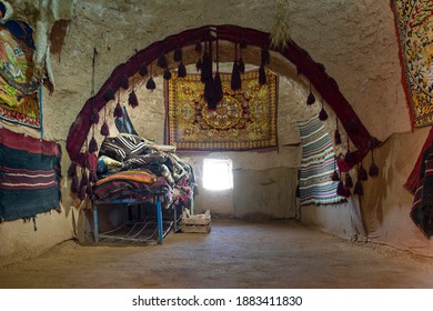 Sanli Urfa, Turkey- September 12 2020: Interior view Harran houses