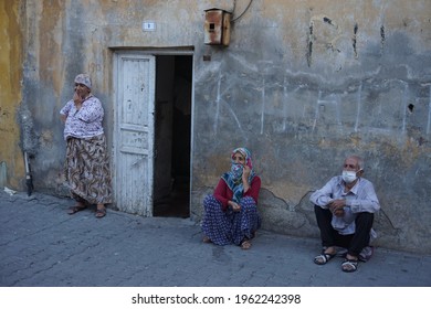 Sanliurfa, Turkey. 2020. Eyyübiye Region. Details From The Daily Life Of Syrian Refugee Elderly People In Urfa.