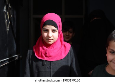 Sanliurfa, Turkey. January 2021. Harrani District. Syrian Refugee Children In Urfa.