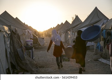 Sanliurfa Turkey September 23,2015 General view from Akcakale Refugee Camp. Approximately 28.000 Syrian people reside in Akcakale Tent Camp in Urfa.